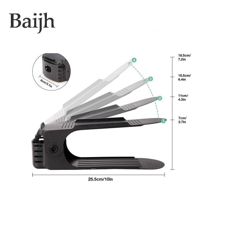 6PCS Durable Adjustable Shoe Organizer