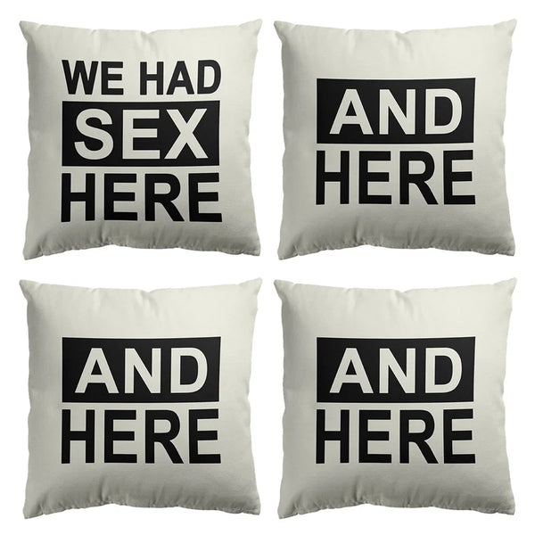 We had Sex here and Here Pillow